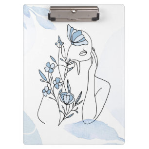 Porte-bloc Lecteur de fleurs Portrait Minimaliste De Wom
