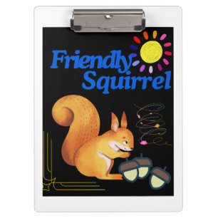 Porte-bloc L'écureuil amical collecte les noisettes