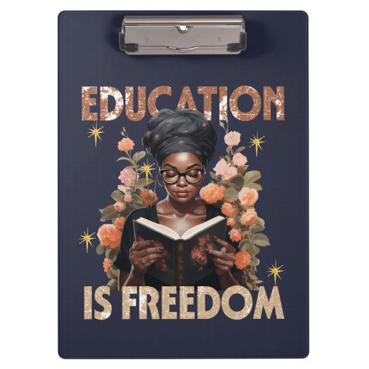 Porte-bloc L'éducation est la liberté Livres enseignants Hist (Devant)