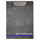 Porte-bloc Léger Ligne Bleue Modifiable Police Application (Devant)