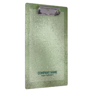 Porte-bloc Léger vert irisé brillant texture en verre