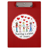 Porte-bloc L'enseignement est une oeuvre de coeur (Devant)