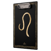 Porte-bloc Leo martelé or stylisé symbole astrologie (Gauche)