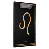 Porte-bloc Leo martelé or stylisé symbole astrologie (Swatch)