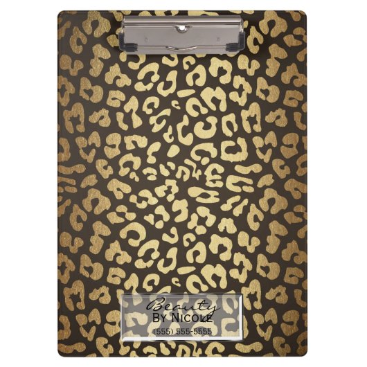 Porte-bloc Leopard Cheetah Peau animale Imprimer Glam moderne (Devant)