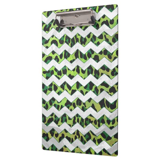Porte-bloc Leopard Chevron noir et vert (Gauche)