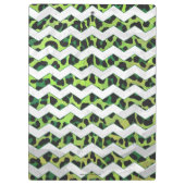 Porte-bloc Leopard Chevron noir et vert (Dos)