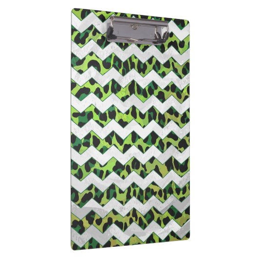 Porte-bloc Leopard Chevron noir et vert (Swatch)