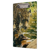 Porte-bloc Leopard Crossing a Stream Photographie (Gauche)