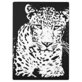 Porte-bloc Léopard noir et blanc (Dos)