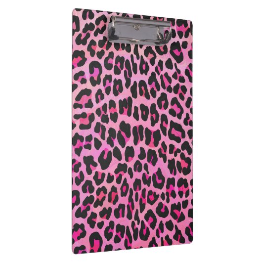 Porte-bloc Léopard noir et rose chaud (Swatch)