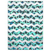 Porte-bloc Léopard noir et Turquoise (Dos)