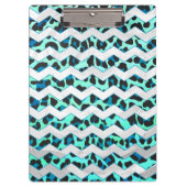 Porte-bloc Léopard noir et Turquoise (Devant)