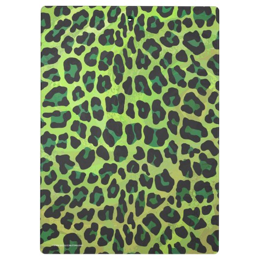 Porte-bloc Léopard noir et vert (Dos)