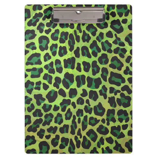 Porte-bloc Léopard noir et vert (Devant)