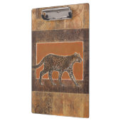 Porte-bloc Leopard sur Orange et Arrière - plan Brown (Gauche)