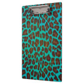 Porte-bloc Léopard Turquoise et Brown (Gauche)