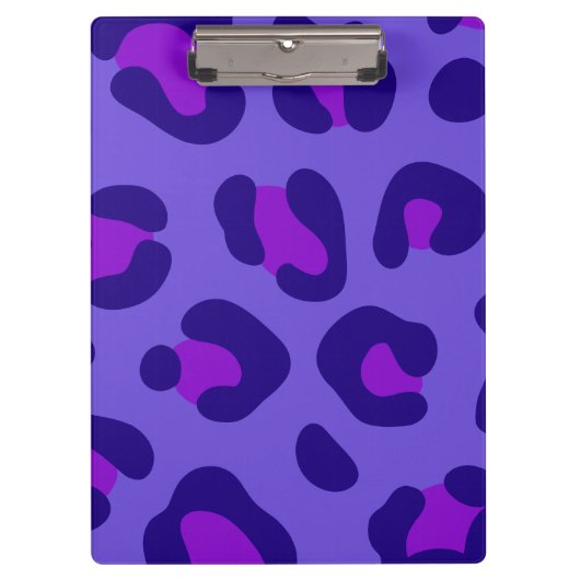 Porte-bloc "Leopard violet électrique" (Devant)
