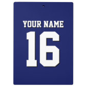 Porte-bloc L'équipe de Jersey de sports Blue Navy (Dos)