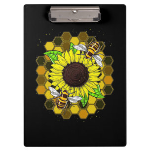 Porte-bloc Les abeilles de tournesol hippie