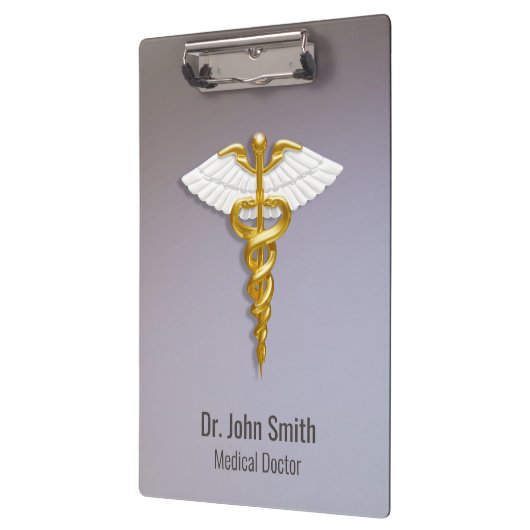 Porte-bloc Les ailes blanches de l'Élégant Gold Caduceus Médi (Gauche)