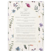 Porte-bloc Les Béatitudes Matthieu 5:3–12 Écriture florale (Dos)