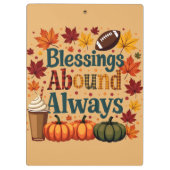 Porte-bloc Les Bénédictions Abondent Toujours Design Automne (Dos)