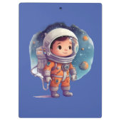 Porte-bloc Les enfants astronautes dans les planètes spatiale (Dos)