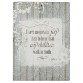 Porte-bloc Les enfants marchent dans la vérité - 3 Jean 1:4 (Dos)