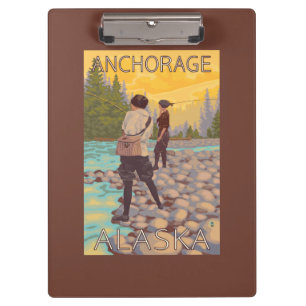 Porte-bloc Les femmes pilotent la pêche - Anchorage, Alaska