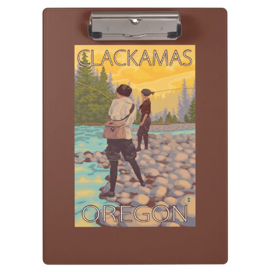 Porte-bloc Les femmes pilotent la pêche - Clackamas, Orégon (Devant)