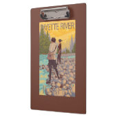 Porte-bloc Les femmes pilotent la pêche - rivière de Payette, (Gauche)