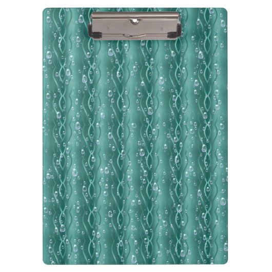 Porte-bloc Les gouttes de pluie sur le métal vert (Devant)
