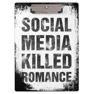Porte-bloc Les médias sociaux ont tué la romance
