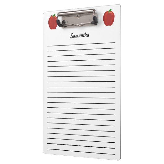 Porte-bloc Les pommes rouges personnalisées ont rayé des (Gauche)