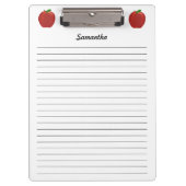 Porte-bloc Les pommes rouges personnalisées ont rayé des (Devant)