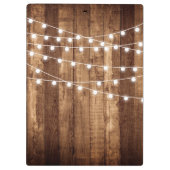 Porte-bloc Les quirlandes électriques en bois rustiques ont (Dos)