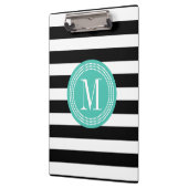 Porte-bloc Les rayures noires et blanches chics ont (Gauche)