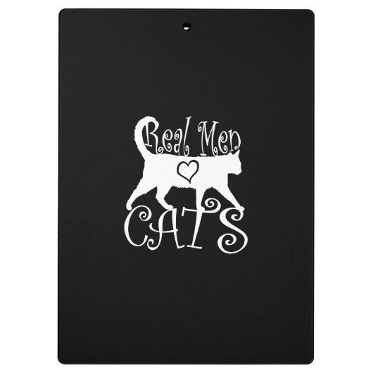 Porte-bloc Les vrais hommes aiment les chats en style (Dos)