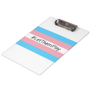 Porte-bloc #Let'ThemPlay Drapeau Transgenre Athlètes