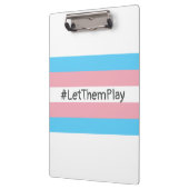 Porte-bloc #Let'ThemPlay Drapeau Transgenre Athlètes (Gauche)