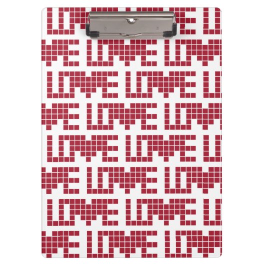 Porte-bloc LETTRE carré d'amour rouge mou (Devant)