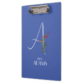 Porte-bloc Lettre de fleurs d'aquarelle simple A (Gauche)