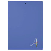 Porte-bloc Lettre de fleurs d'aquarelle simple A (Dos)