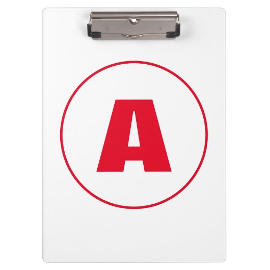 PORTE-BLOC LETTRE INITIALE MODERNE MODÈLE CHIC CHAUD (Devant)