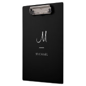 Porte-bloc Lettre initiale Nom du monogramme Modèle noir blan (Gauche)