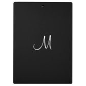Porte-bloc Lettre initiale Nom du monogramme Modèle noir blan (Dos)