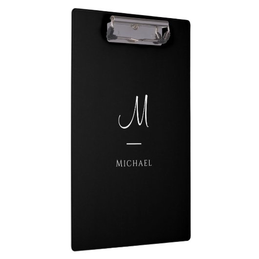 Porte-bloc Lettre initiale Nom du monogramme Modèle noir blan (Swatch)