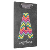 Porte-bloc Lettre Monogramme A en tableau noir avec Chevrons  (Swatch)