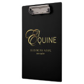 Porte-bloc Lettre monogramme E Cheval en or (Gauche)